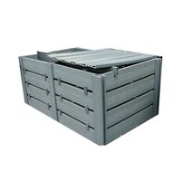 Compostbak grijs vrijstaand-aanbouw
