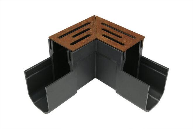 Lijngoot_hoekstuk_smal_cortenstaal_155x155mm