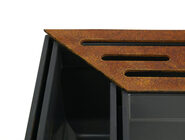 Lijngoot_hoekstuk_smal_cortenstaal_155x155mm_rooster_schuin