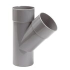 Afvoer pvc lijm - T-stuk 45° mof spie