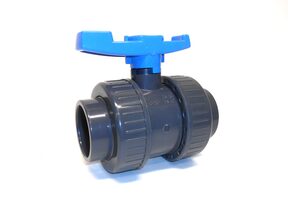 Druk PVC - Kogelkraan (TP) 2x lijmsok PN16