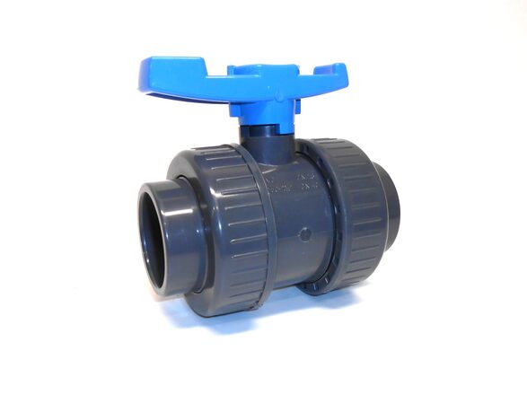 Druk PVC - Kogelkraan (TP) 2x lijmsok PN16